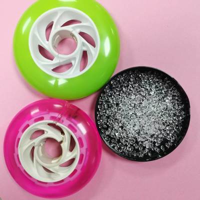 Materia prima TPU para el caster Buena dureza: Shore 74-85D para la resistencia al desgaste, resistencia a la corrosión.