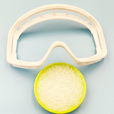 Materia prima TPU para gafas de baño, de dureza moderada: Shore 65A-85A, suave y cómoda, amigable con la piel, elástica, resistente a la hidrólisis y la corrosión